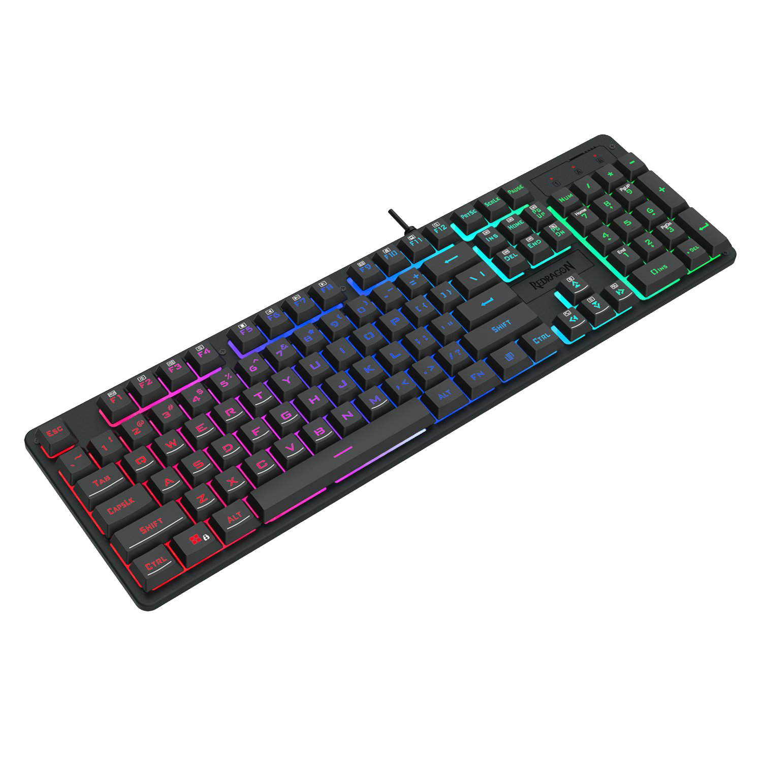 Redragon K521 Upgrade Rainbow LED 104-Key Membrane Gaming Keyboard (NEW)