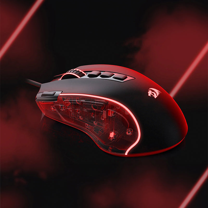 REDRAGON PREDATOR 4000DPI RGB Ergo Gaming Mouse – Black (NEW)