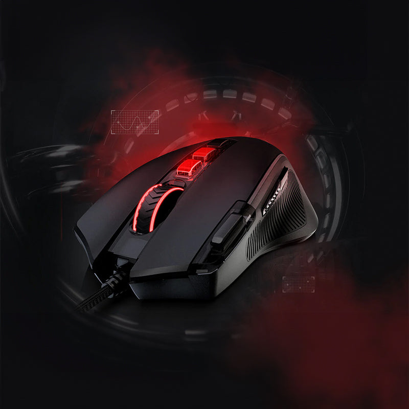 REDRAGON PREDATOR 4000DPI RGB Ergo Gaming Mouse – Black (NEW)