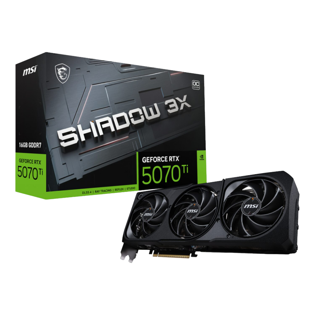 MSI GeForce RTX 5070 Ti 16GB GDDR7 SHADOW 3X OC Graphics Card (NEW)