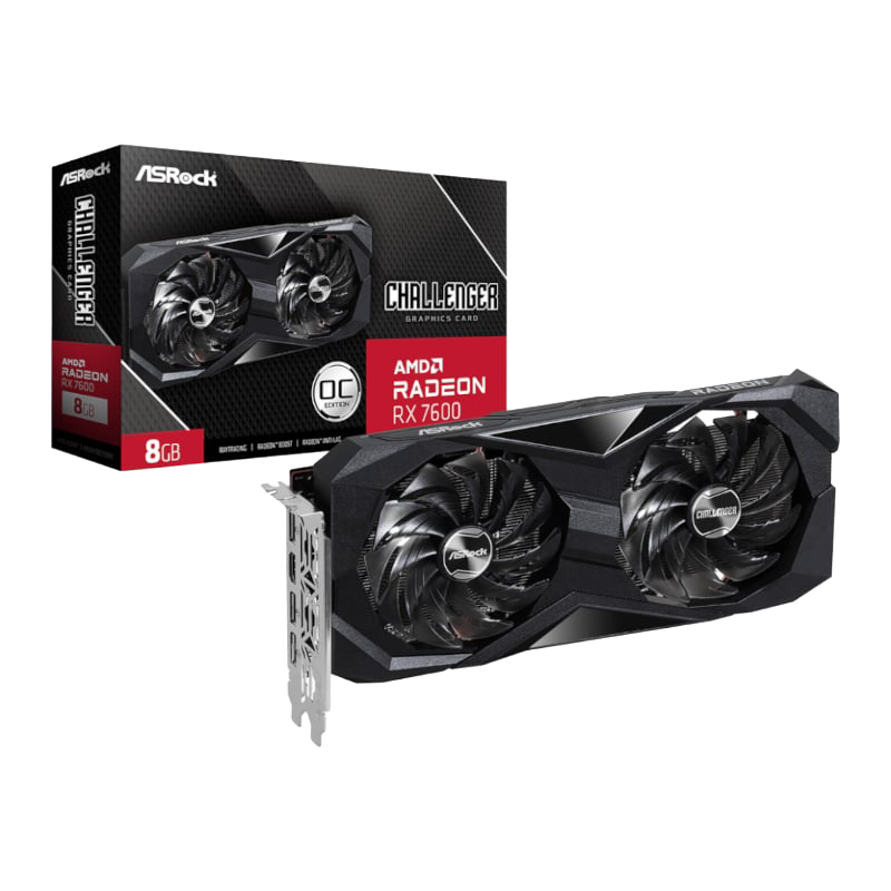 ASRock Radeon RX7600 Challenger 8G OC GDDR6 128-BIT Graphics Card (NEW SEALED)
