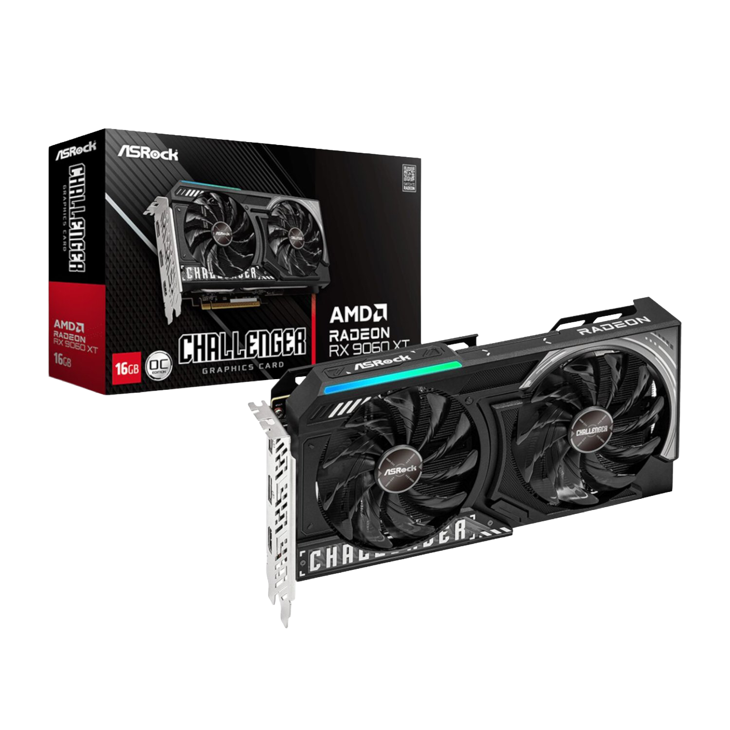 ASRock Radeon RX 9060 XT Challenger 16GB OC Graphics Card (RDNA™ 4, PCIe 5.0) (NEW SEALED)