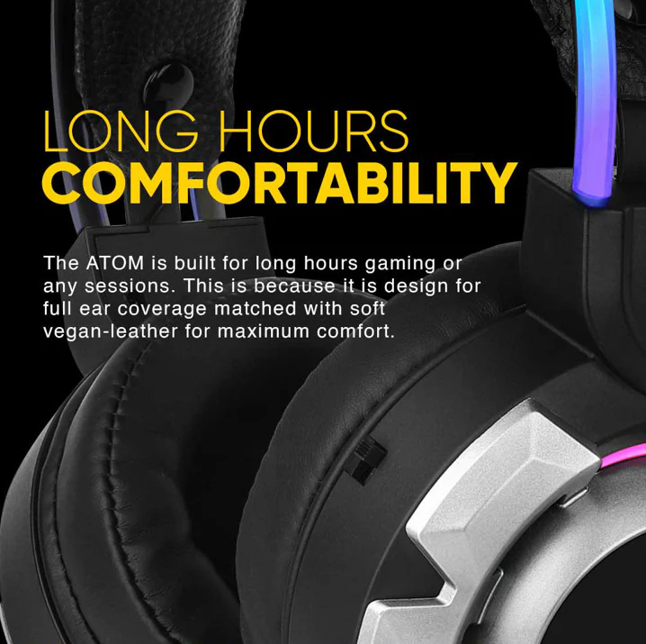 Armaggeddon Atom 9 RGB 2.1 Surround Sound Gaming Headset (NEW SEALED)