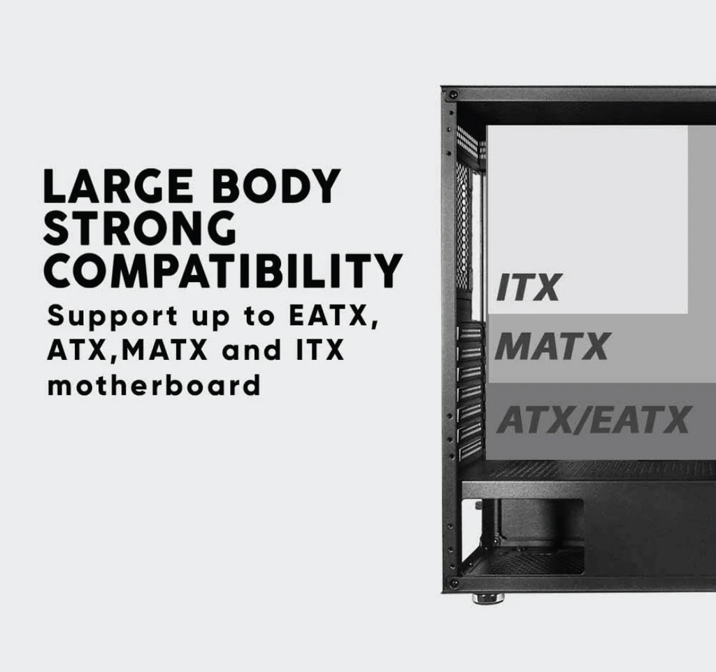 ARMAGGEDDON Tessaraxx Apex 8 Air ATX Gaming Case (NEW SEALED)