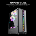 Armaggeddon Tritron Pro 300 ATX Gaming Case with 3x ARGB Fans – Black (NEW SEALED)