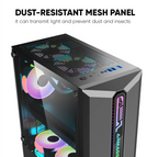 Armaggeddon Tritron Pro 300 ATX Gaming Case with 3x ARGB Fans – Black (NEW SEALED)