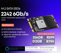 BRAND NEW M.2 2242/ 2260/ 2280 SATA SSDs FROM R599 (NEW) (SOLD OUT)