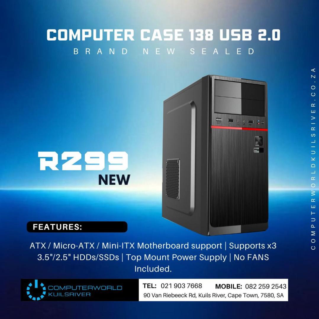 BRAND NEW SEALED COMPUTER CASES FOR R299 (NEW)