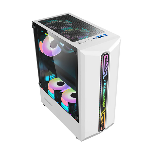 Armaggeddon Tritron Pro 300 ATX Gaming Case with 3x ARGB Fans – Black (NEW SEALED)