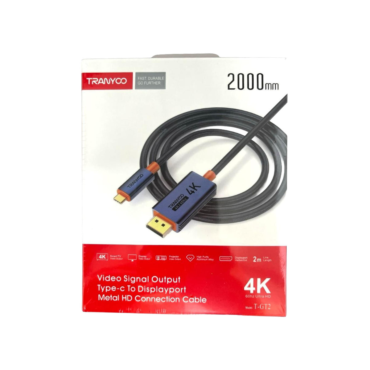 Tranyoo Type-C to DisplayPort Cable
