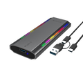 NVMe M.2 SSD PCIe & NGFF Enclosure, RGB, 10 Gbps Speed – ENP4310G (NEW SEALED)