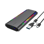 NVMe M.2 SSD PCIe & NGFF Enclosure, RGB, 10 Gbps Speed – ENP4310G (NEW SEALED)
