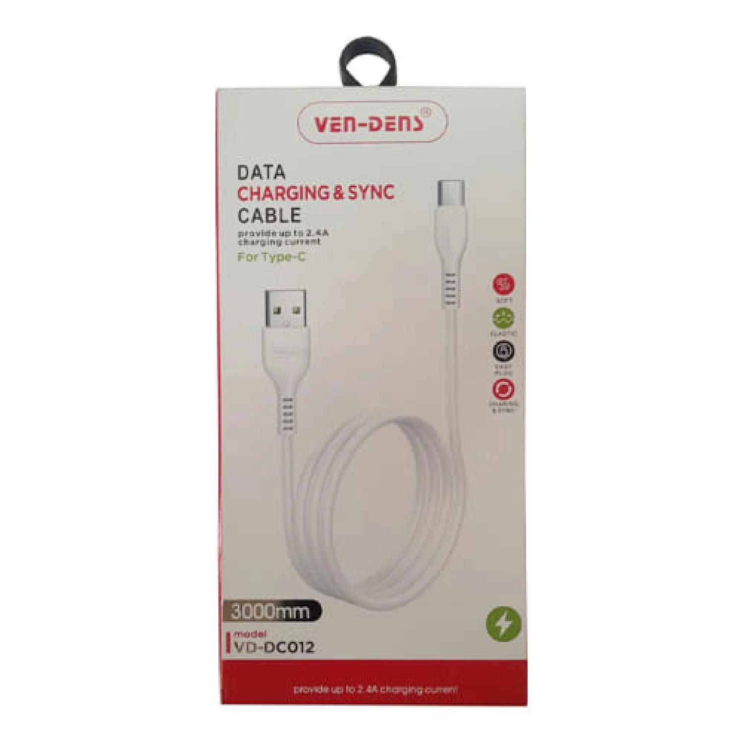 Ven-Dens Charging & Sync Cable | Type C