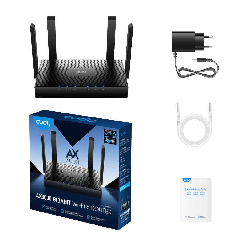 Cudy AX3000 Gigabit Wi-Fi 6 Mesh Router (NEW SEALED)