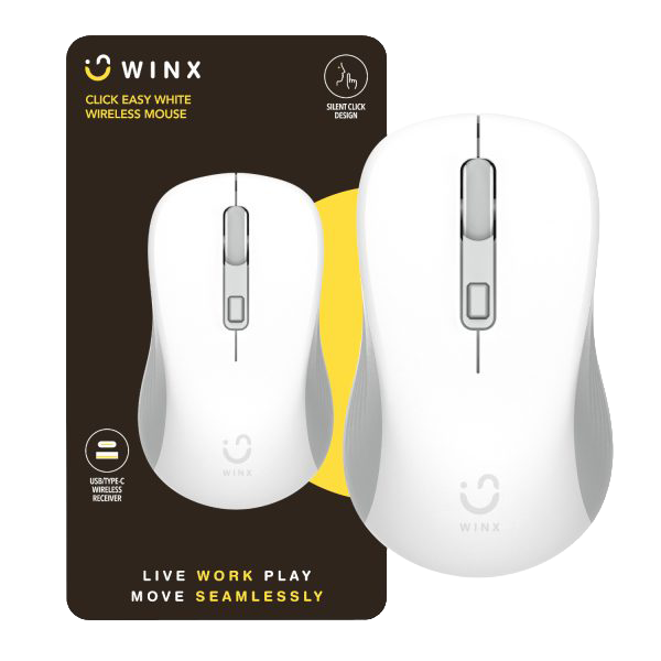 WINX CLICK Easy 1600DPI 2.4GHz Wireless Mouse (5 COLOURS)