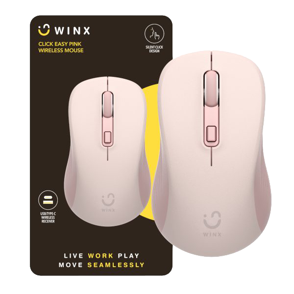 WINX CLICK Easy 1600DPI 2.4GHz Wireless Mouse (5 COLOURS)