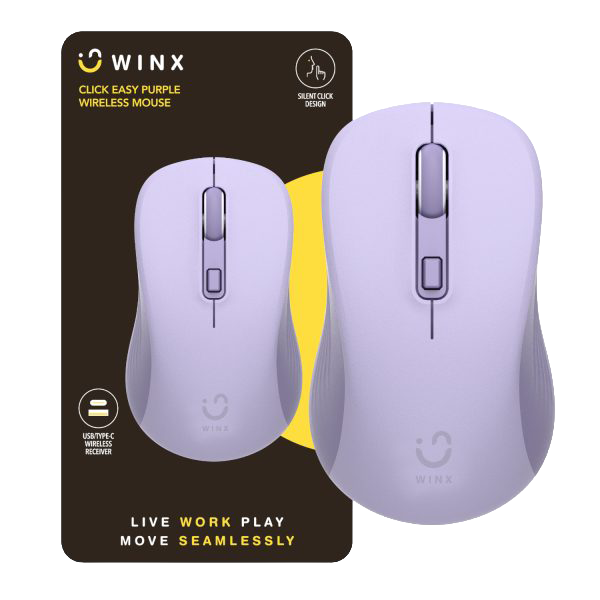 WINX CLICK Easy 1600DPI 2.4GHz Wireless Mouse (5 COLOURS)