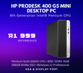 HP Prodesk 400 G5 Mini Desktop PC 256GB 8th Gen | REFURBISHED