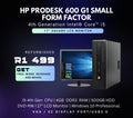HP Prodesk 600 G1 Small Form Factor 500GB PLUS LCD Monitor | REFURBISHED