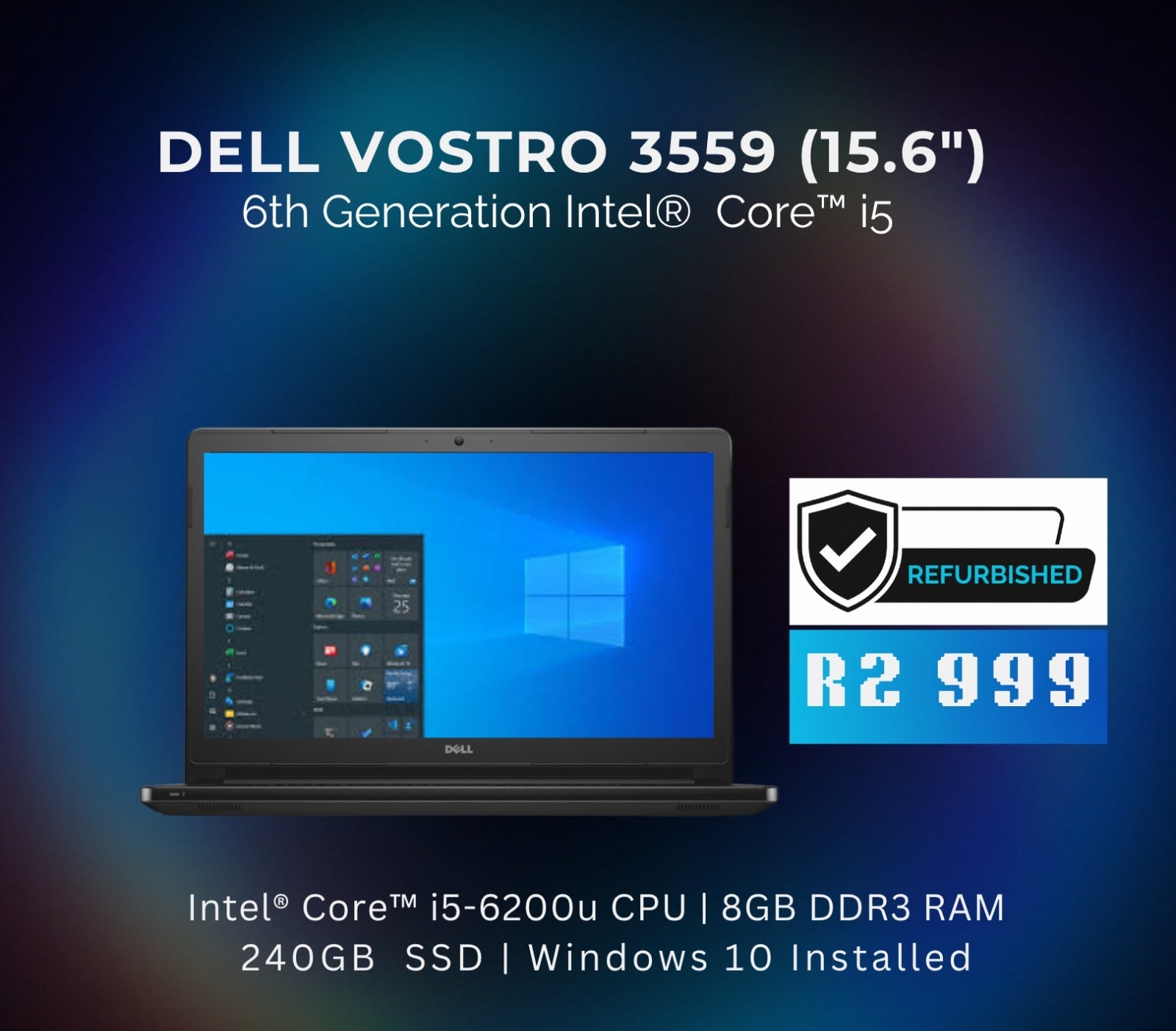 Dell Vostro 3559 15.6" Laptop | 6th Gen i5 (REFURBISHED)