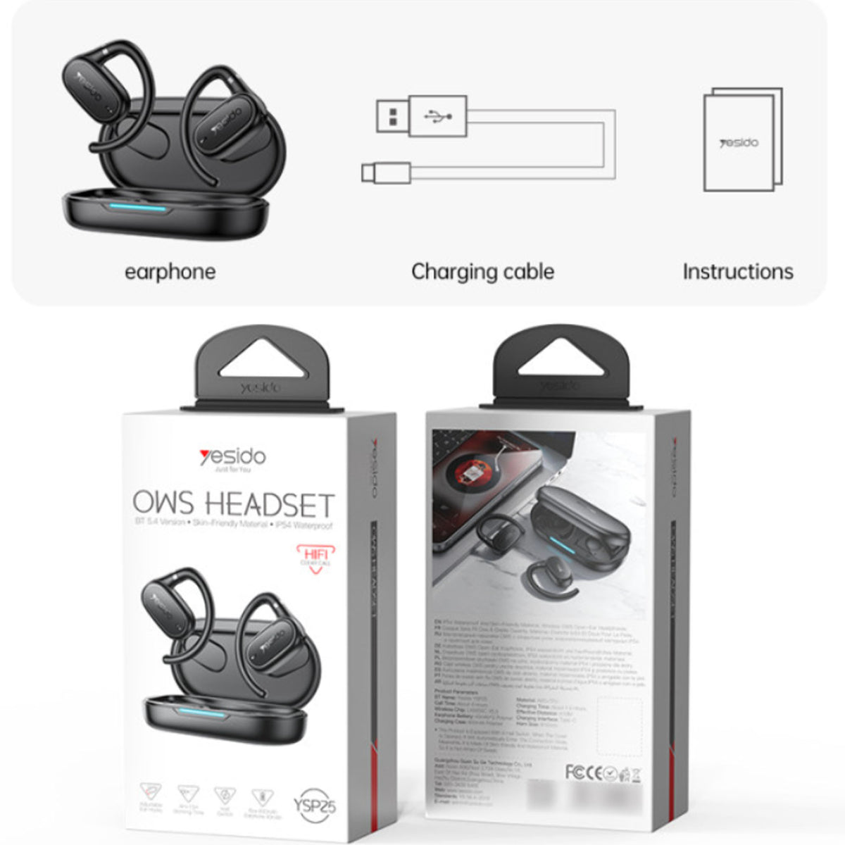 Yesido OWS BT Headset-YSP25