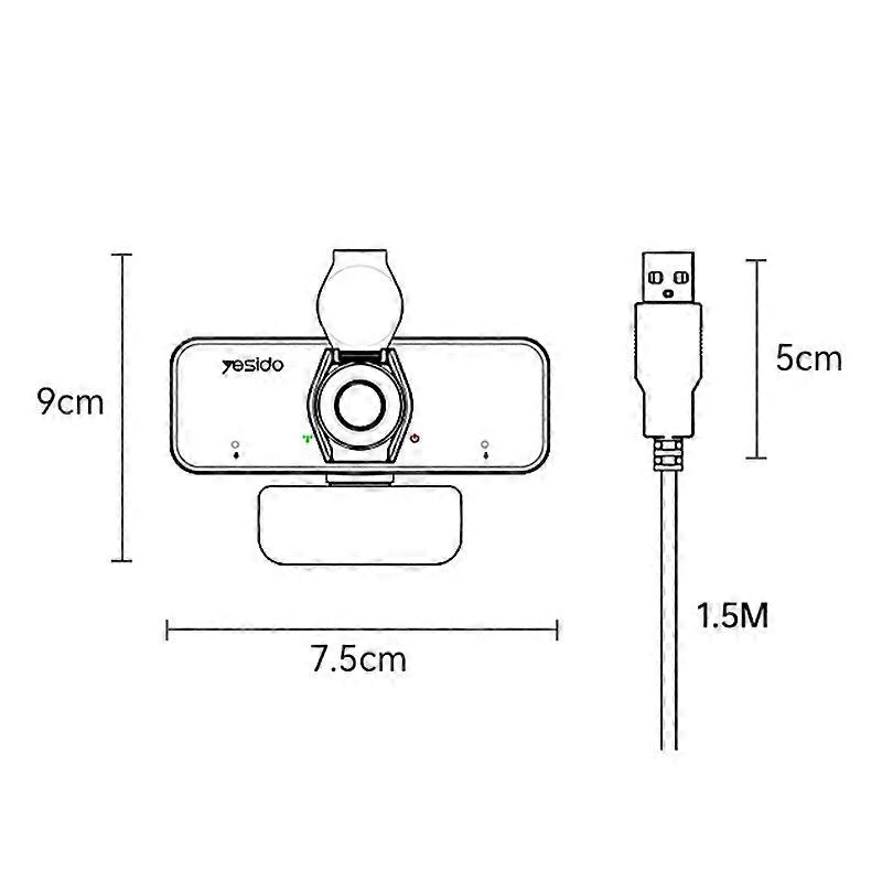 Yesido USB Webcam KM13 | 1080P HD Resolution