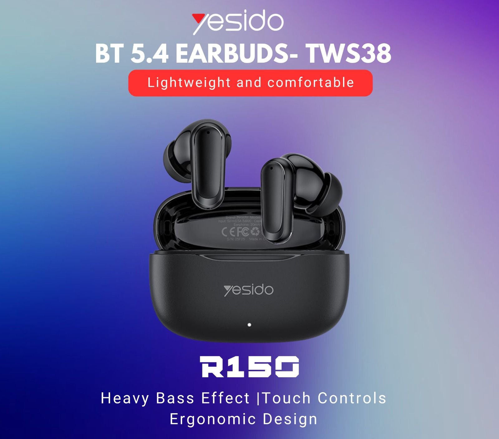 Yesido BT 5.4 Earbuds-TWS38