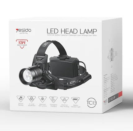 Yesido LED Headlamp TC13 | 10W Max Power
