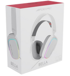 OCPC BELLA Virtual 7.1 Gaming Headset (White) – 50 mm Drivers, RGB, Detachable Mic, Multiplatform (NEW)