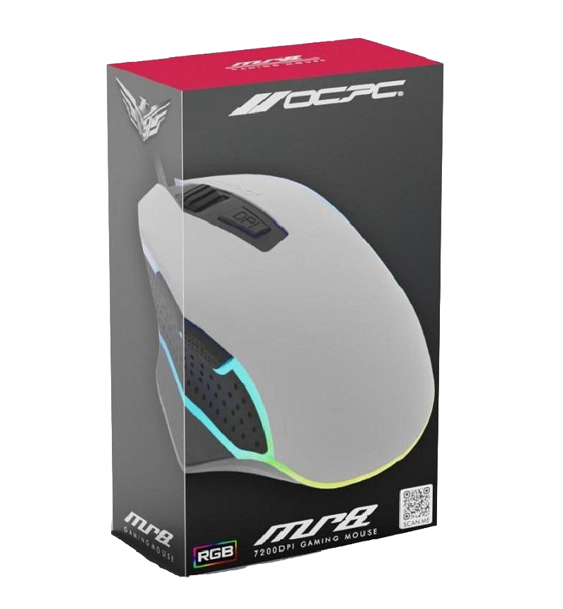 OCPC MR8 7D Wired Gaming Mouse – 7200 DPI, RGB Lighting – 7 Programmable Buttons – Ergonomic Grip(NEW)
