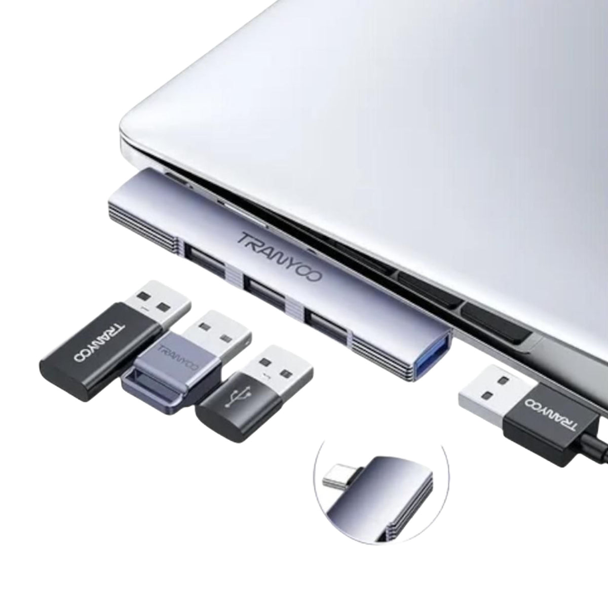 Tranyoo 4-in-1 Extender Hub | USB-C Plug