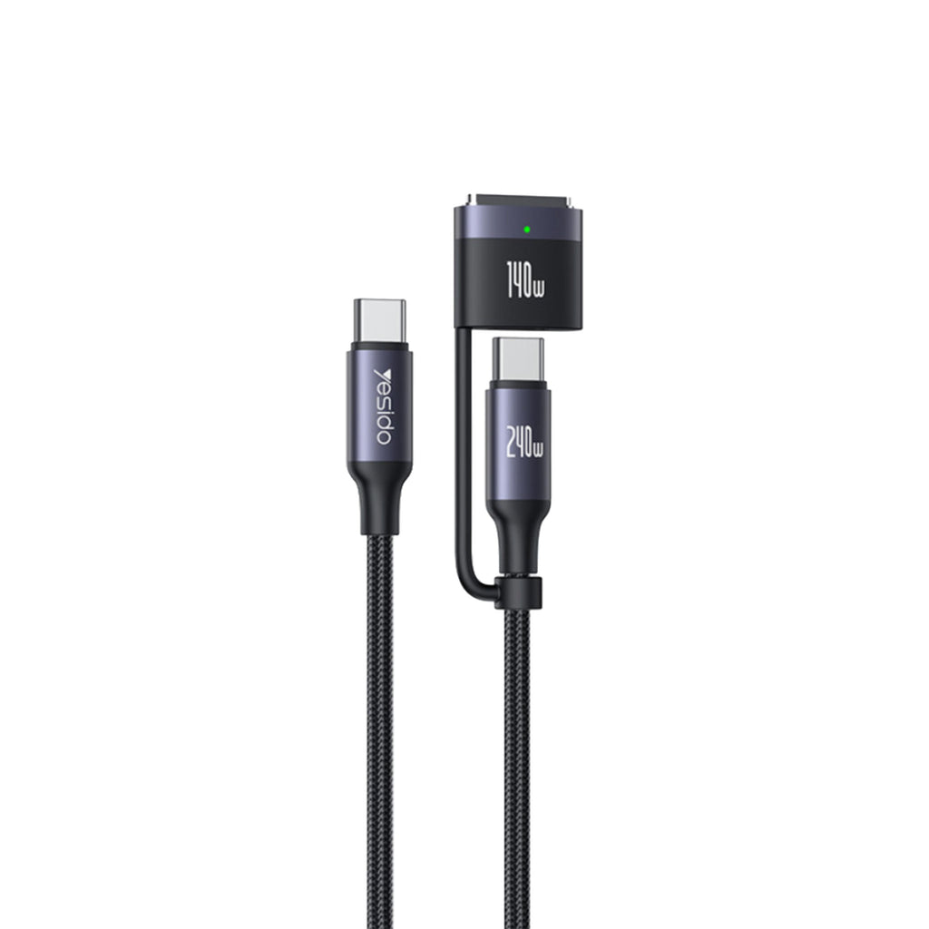 Yesido 2-in-1 Cable | USB-C to USB-C/Magnetic 5A