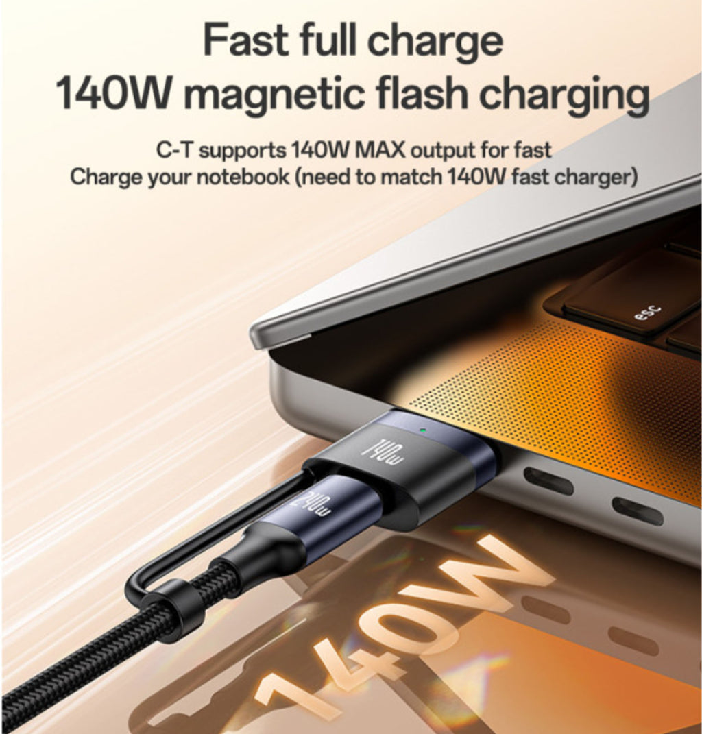 Yesido 2-in-1 Cable | USB-C to USB-C/Magnetic 5A
